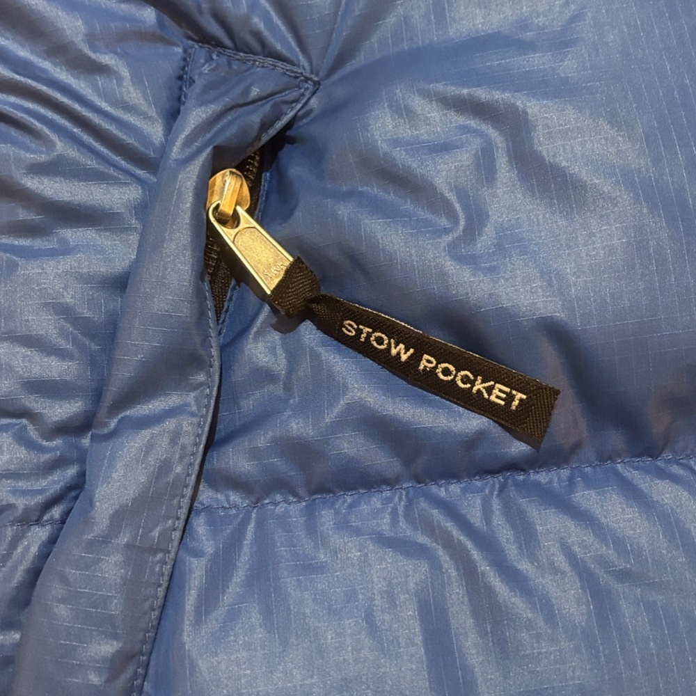 The North Face Nuptse 700-Fill Down Vest Mens Medium Blue Black Puff - Picture 7 of 11